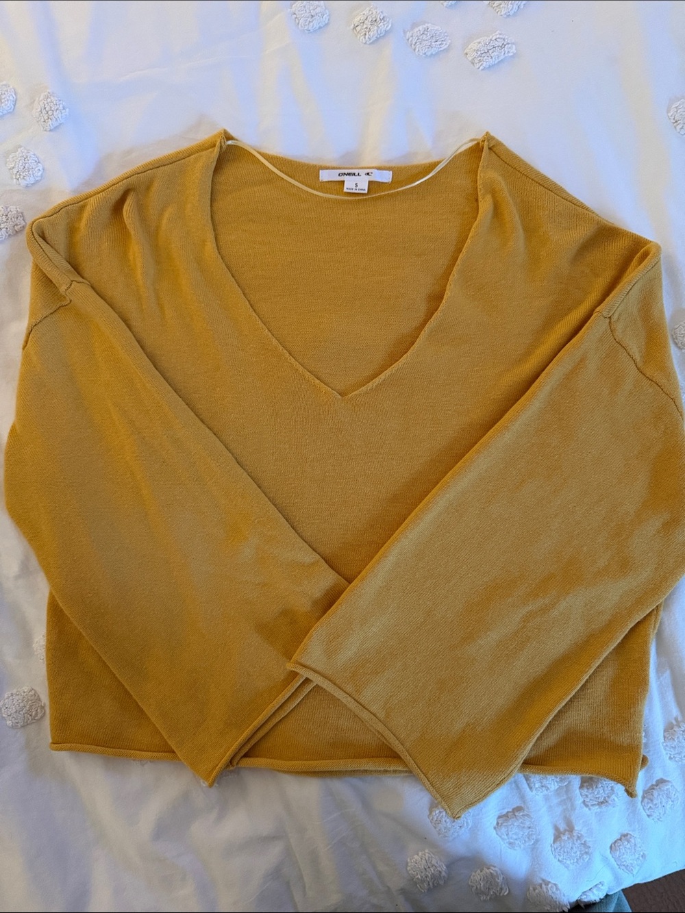 V-Neck O’Neill Mustard Knit Light Sweater
